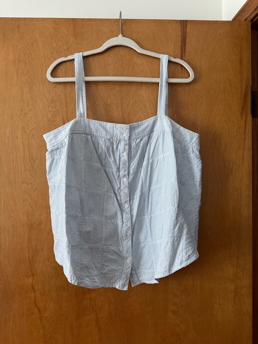Vineyard Vines Light Blue Striped Button-Front Cami